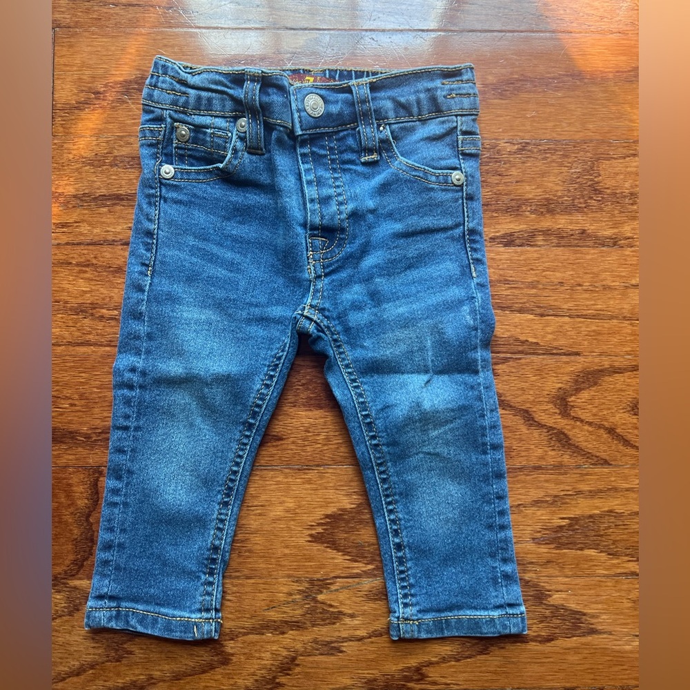 7 For All Mankind Kids Dark Blue Stretch Denim Pants